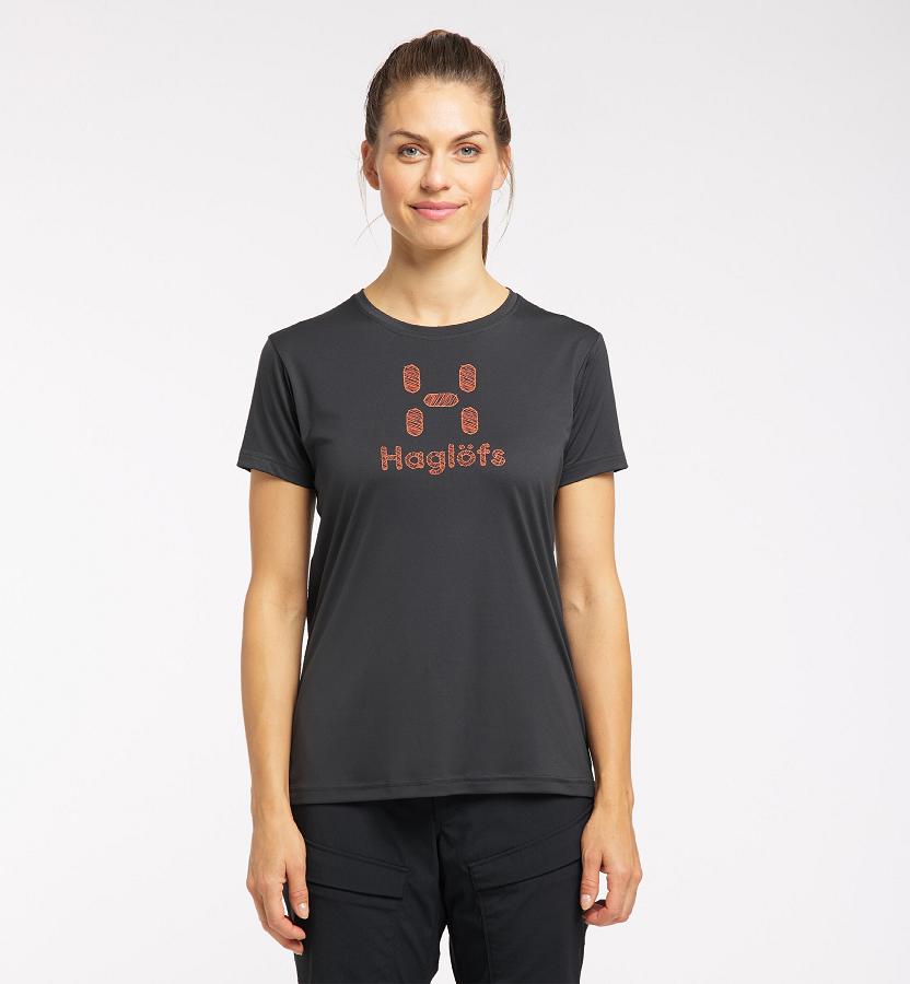 Haglöfs Womens Glee T-Shirt Black New Zealand 14265QJXT